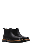 Men's Black Leather Casual Chelsea Boots | Derimod