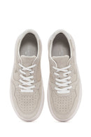 Alberto Guardiani Men's Beige New Era Lace-Up Leather Sneakers | Derimod