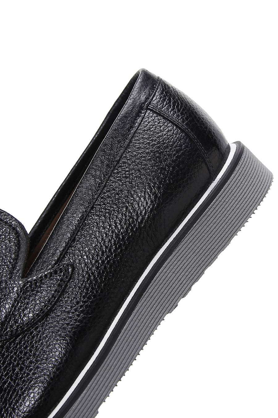 Men's Black Leather Casual Loafer