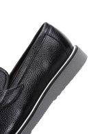 Men's Black Leather Casual Loafer | Derimod