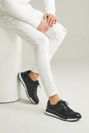 Crocodile Patterned Men's Leather Sneaker | Derimod