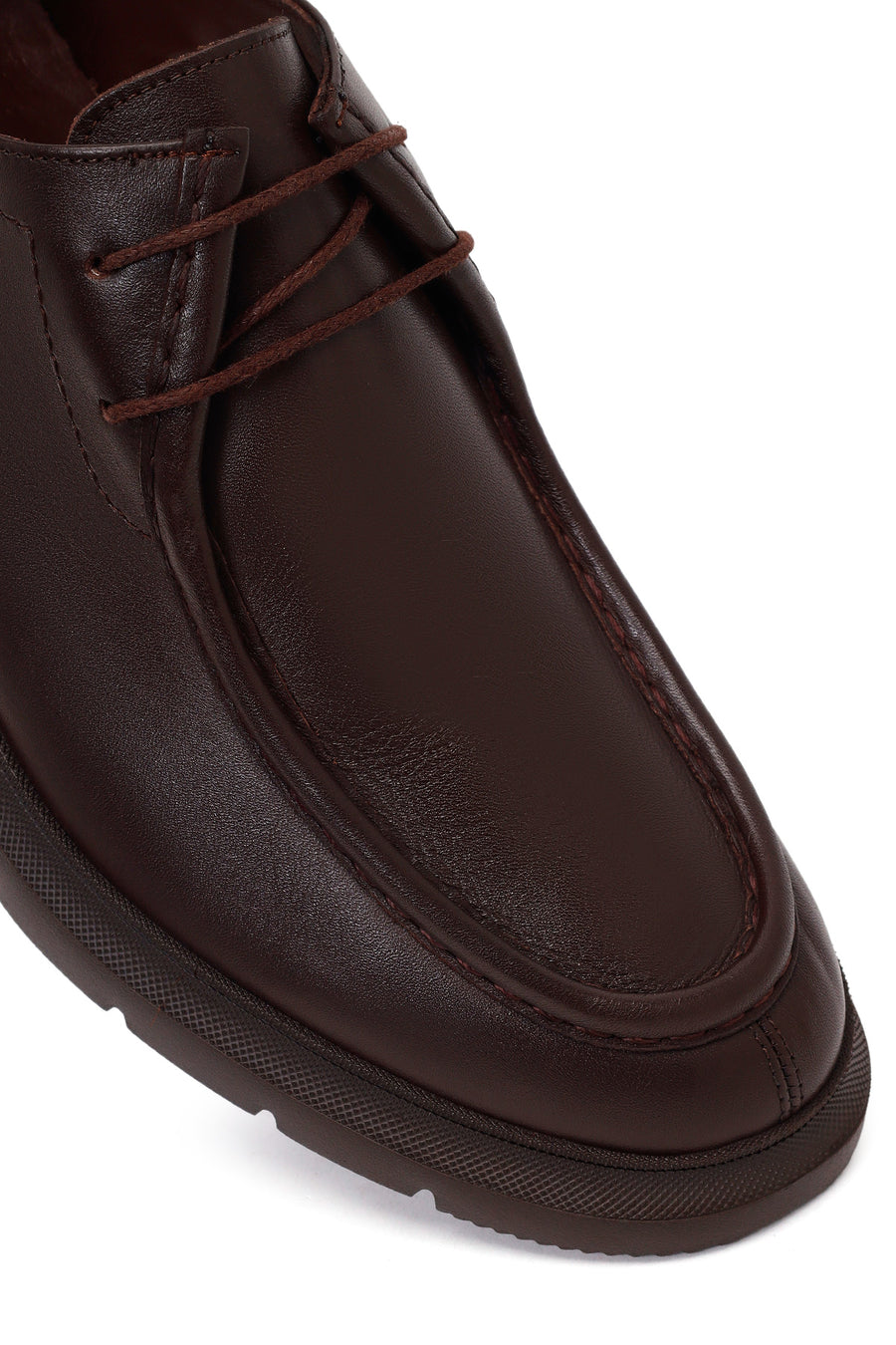 Male Brown Lace-up Leather Casual Shoes
