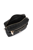 Women's Black Faux Leather Crossbody Bag | Derimod