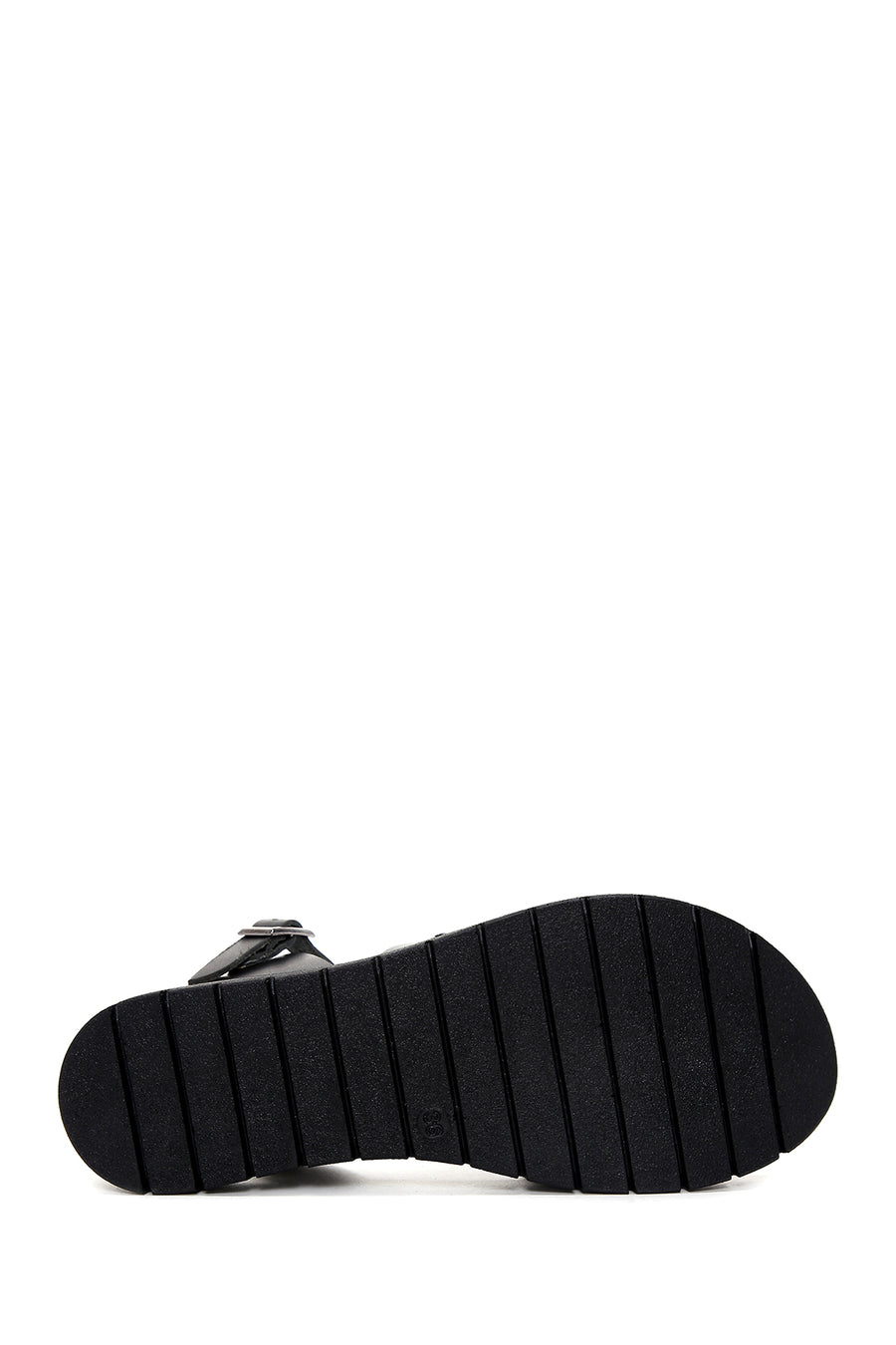 Women's Black Leather Bodrum Sandals