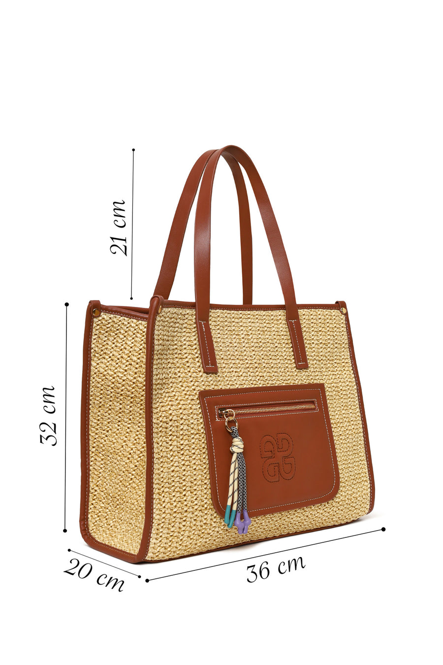 Woman Taba Wicker Shoulder Bag