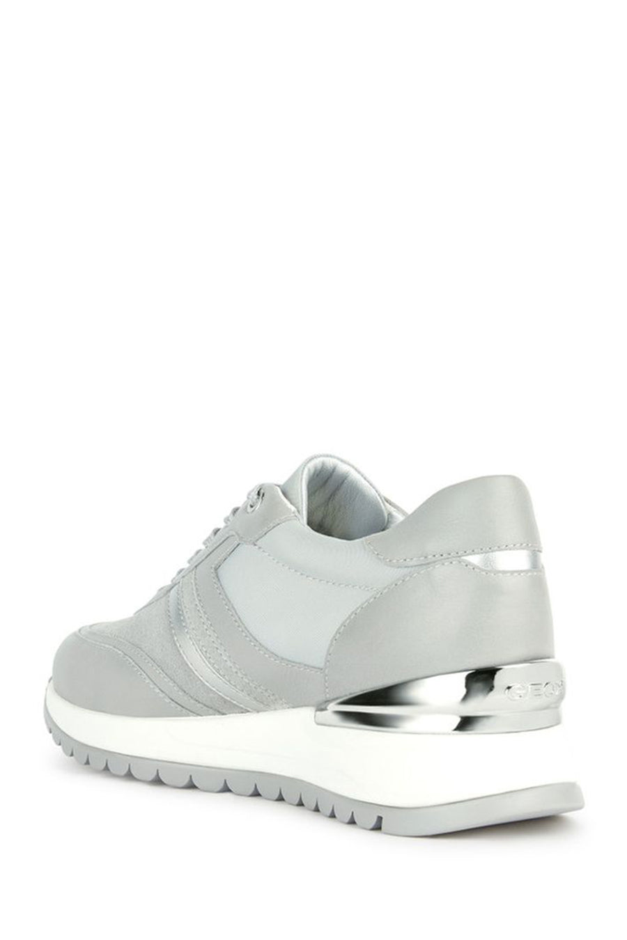 Geox Women's Gray Desya Laced Thick Soled Sports Shoes