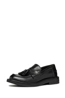 Geox Women's Black Serilda Leather Masculine Loafer | Derimod