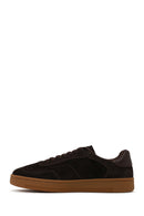 Male Brown Lace-Up Thick-Soled Suede Leather Sneaker | Derimod