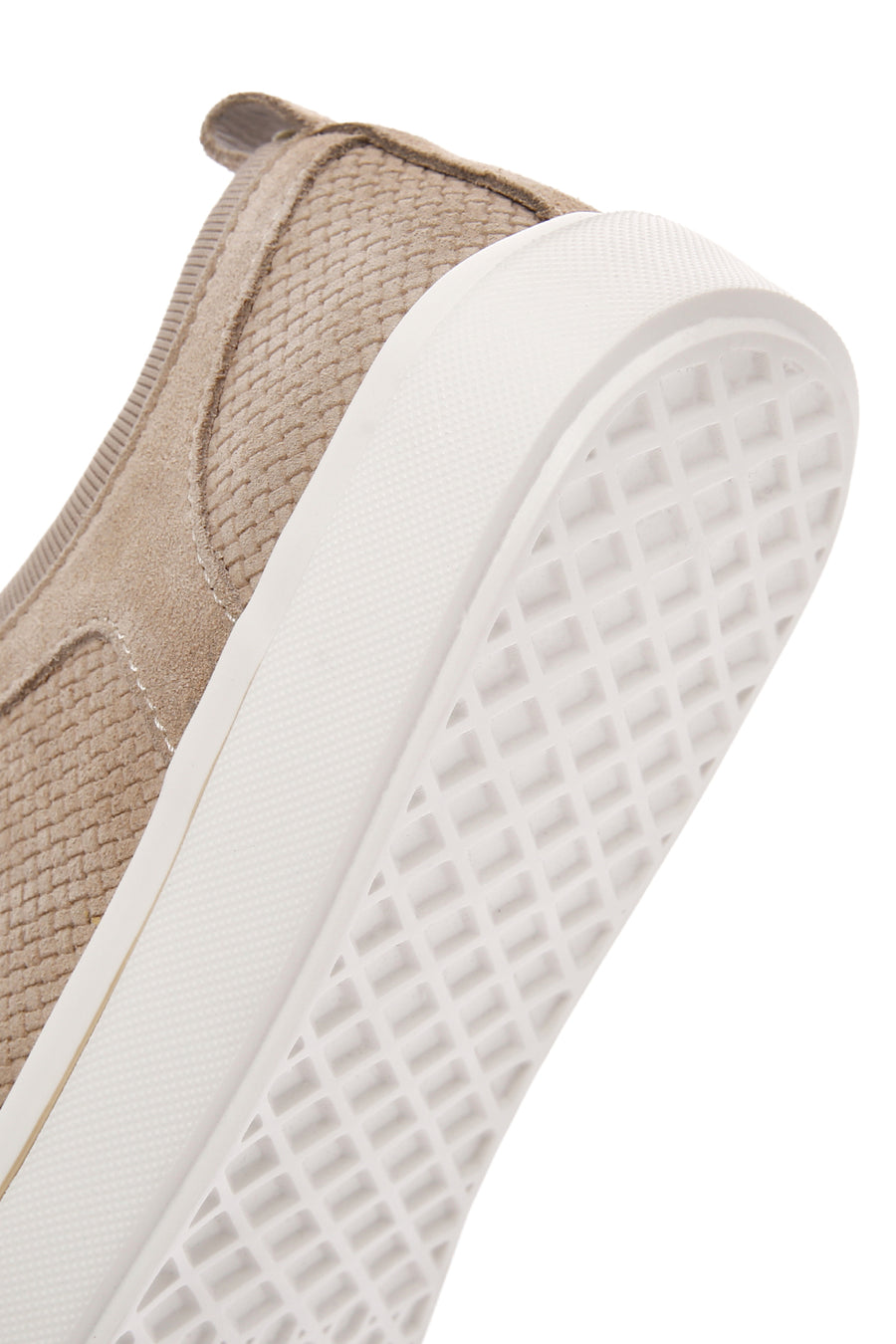 Men's Beige Lace-Up Suede Leather Sneaker