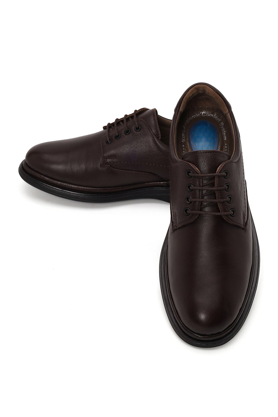 Male Brown Lace-up Leather Casual Shoes