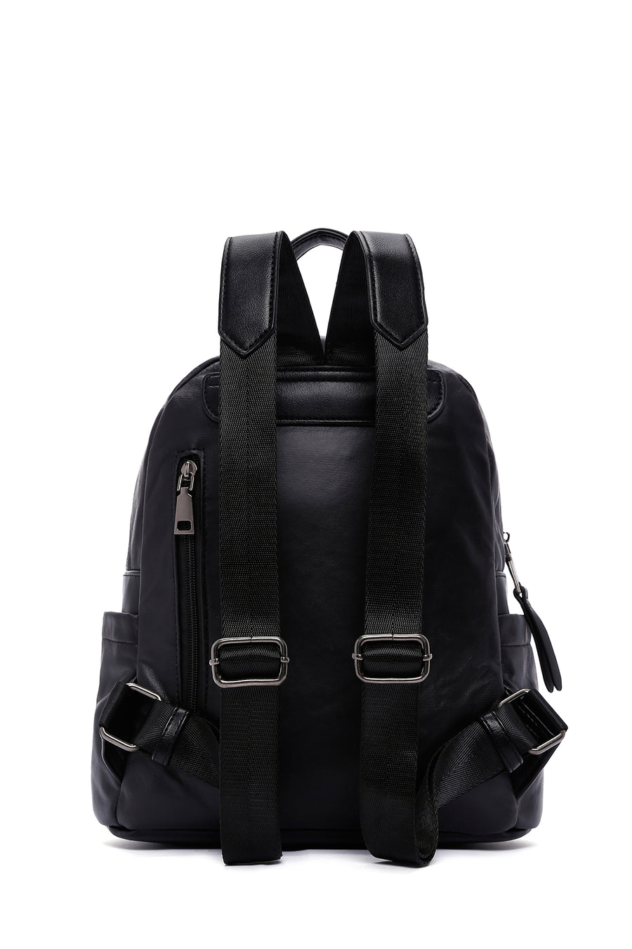 Women's Black Quilted Backpack