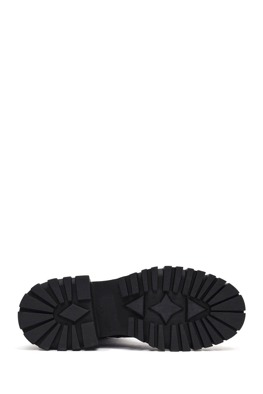 Woman Black Thick-Soled Suede Chelsea Boots