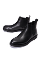 Men's Black Leather Casual Chelsea Boots | Derimod