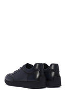 Men's Navy Blue Lace-Up Leather Sneaker | Derimod