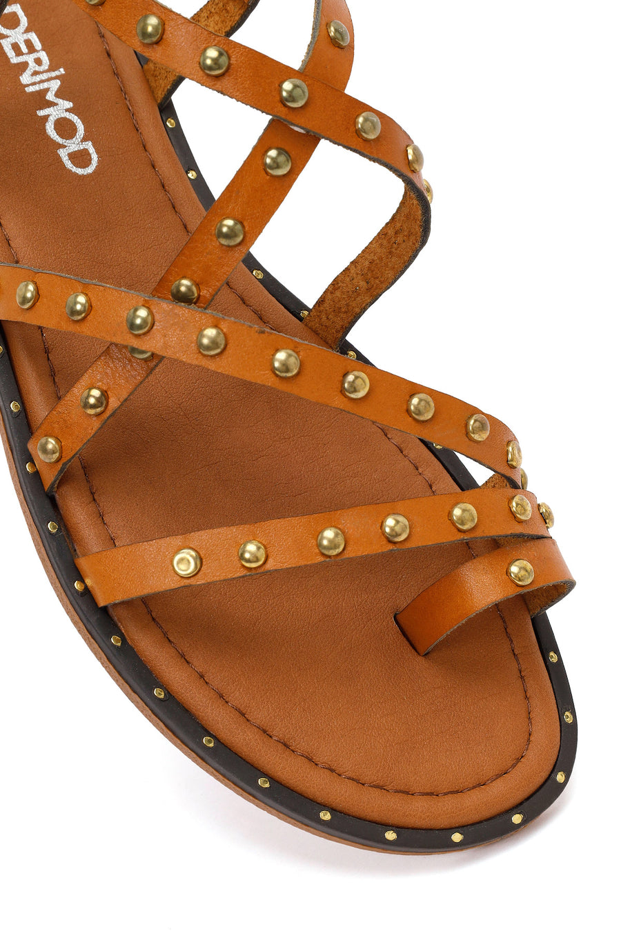 Women's Tan Buckled Leather Bodrum Sandals
