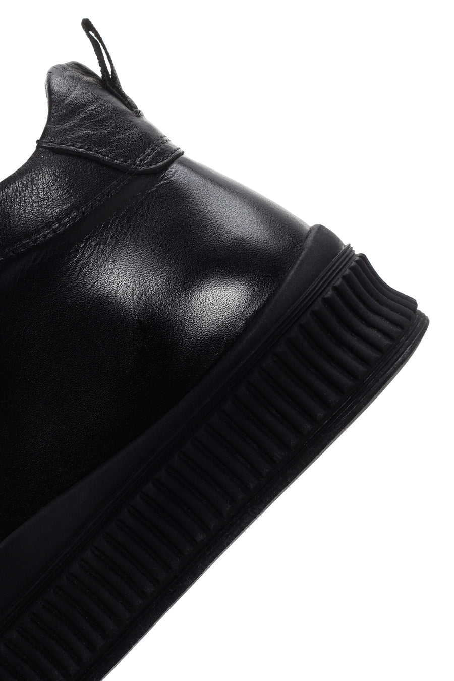 Men's Black Leather High Top Sneaker