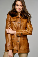 Cornelia Women's Leather Jacket | Derimod