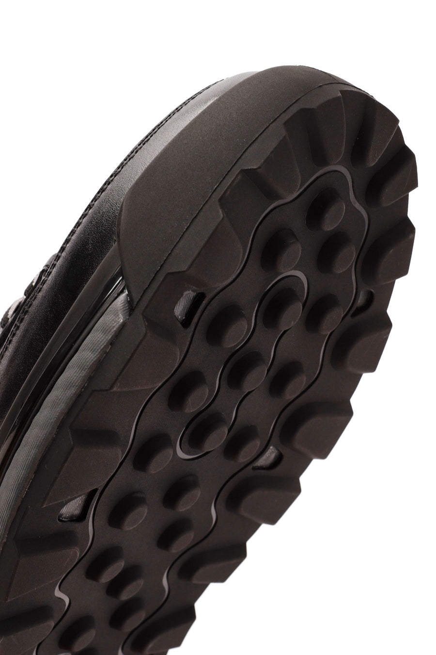 Men's Black Lace-up Leather Sneaker