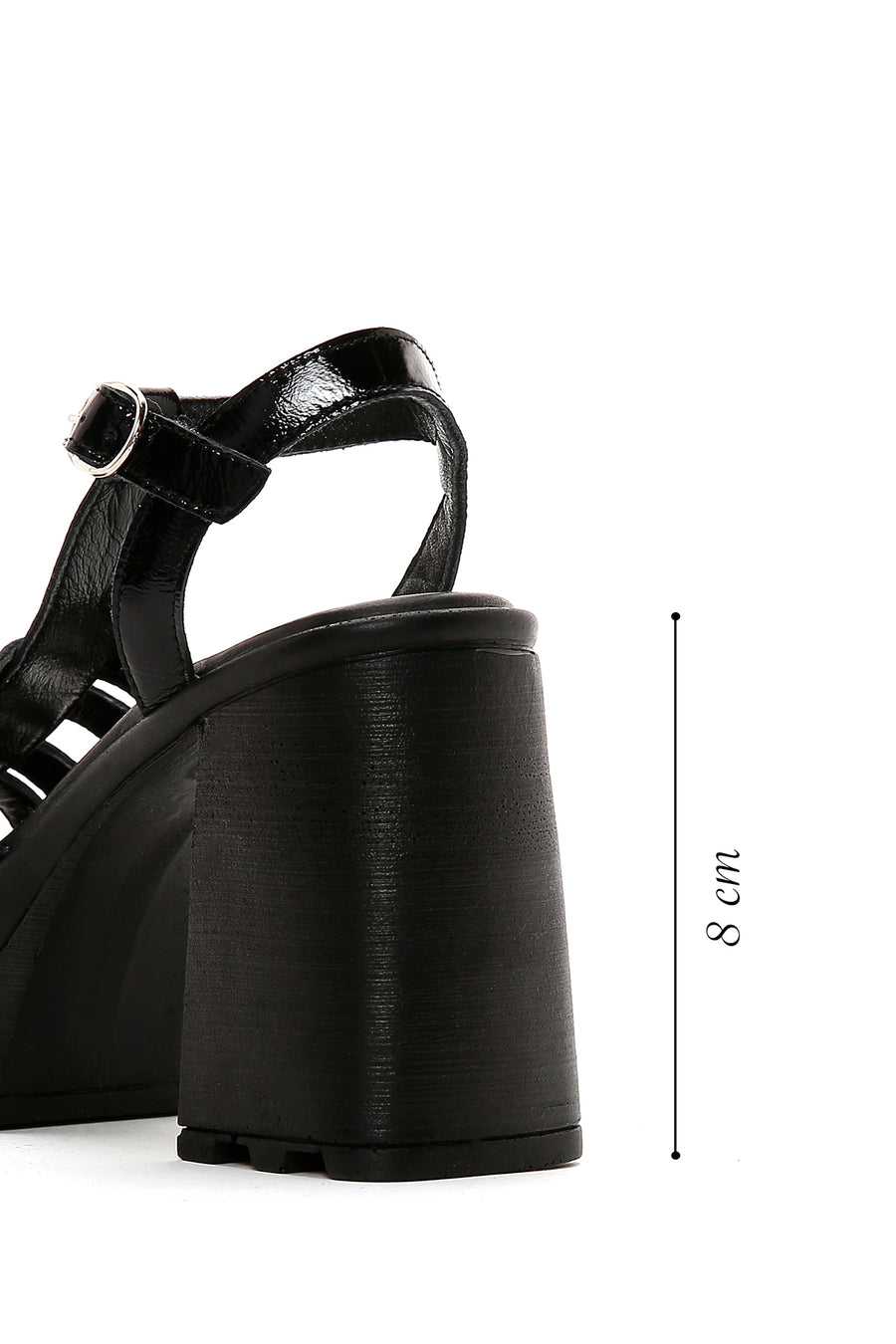 Women's Leather Patent Leather Thick Heeled Platform Sandals