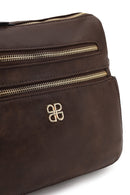 Woman Brown Crossbody Bag with Long Strap | Derimod