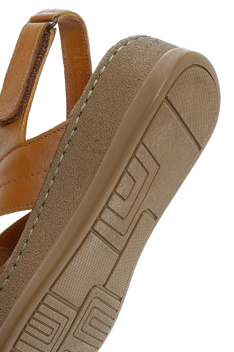 
Women's Tan Thick Sole Leather Comfort Sandal
