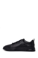 Male Black Lace-Up Leather Sneaker | Derimod