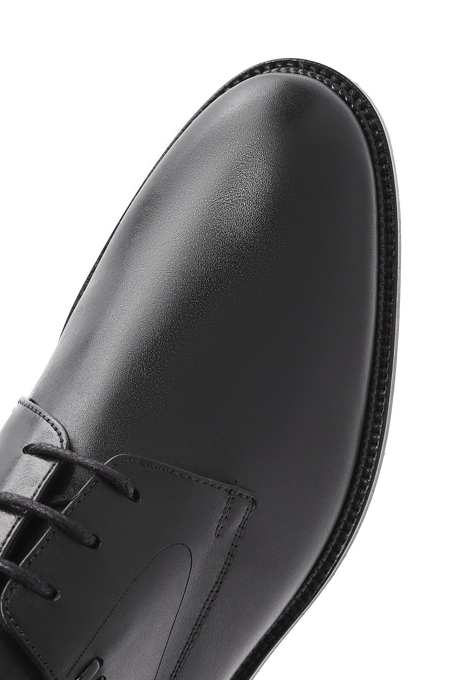 Men's Black Laced Leather Classic Shoes
