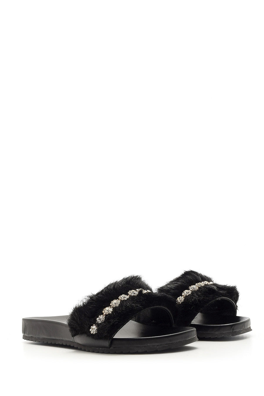 Women's Furry Stone Slippers