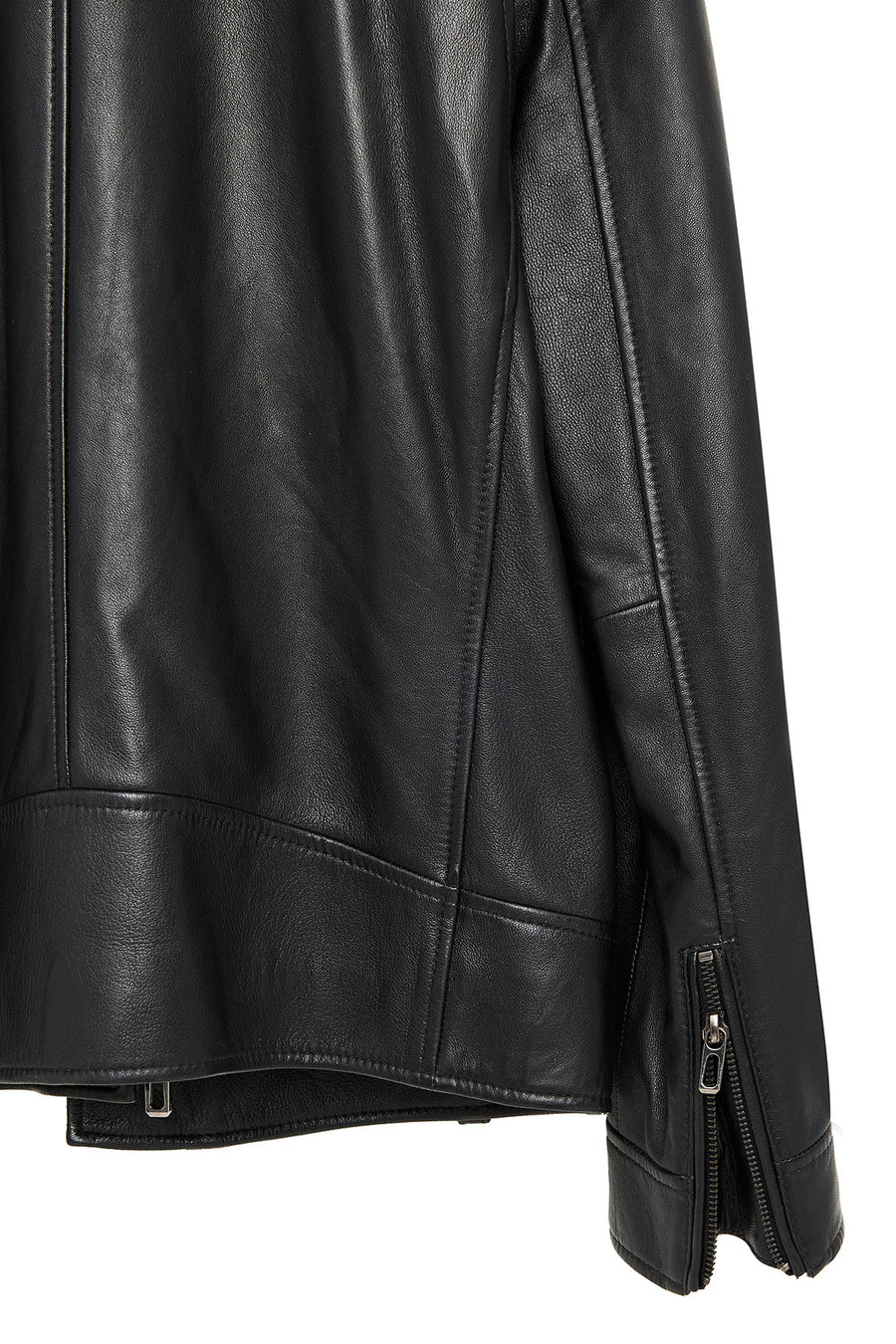 Carter Men's Black Biker Leather Coat