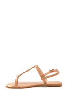Women's Tan Flip Flops Sandals | Derimod