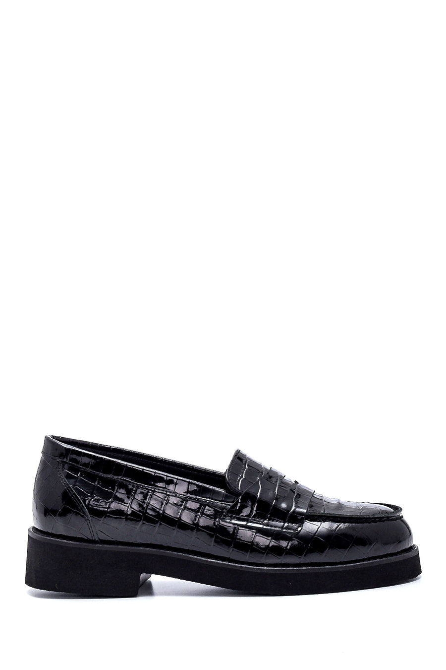 Kadın Deri Kroko Loafer 21WFD1355E3 | Derimod