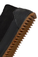 Male Black Lace-Up Thick-Soled Nubuck Leather Sneaker | Derimod