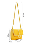 Women's Yellow Long Strap Straw Crossbody Bag | Derimod