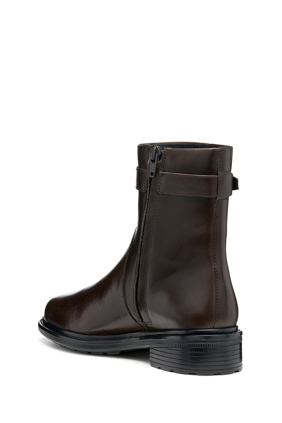Geox Women Brown D Walk Pleasure A - Shı.Lea Zippered Leather Boot