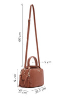 Women's Tan Long Strap Crossbody Bag | Derimod