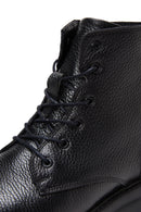 Male Black Lace-up Leather Casual Boots | Derimod