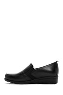 Women's Black Thick Soled Leather Comfort Shoes | Derimod