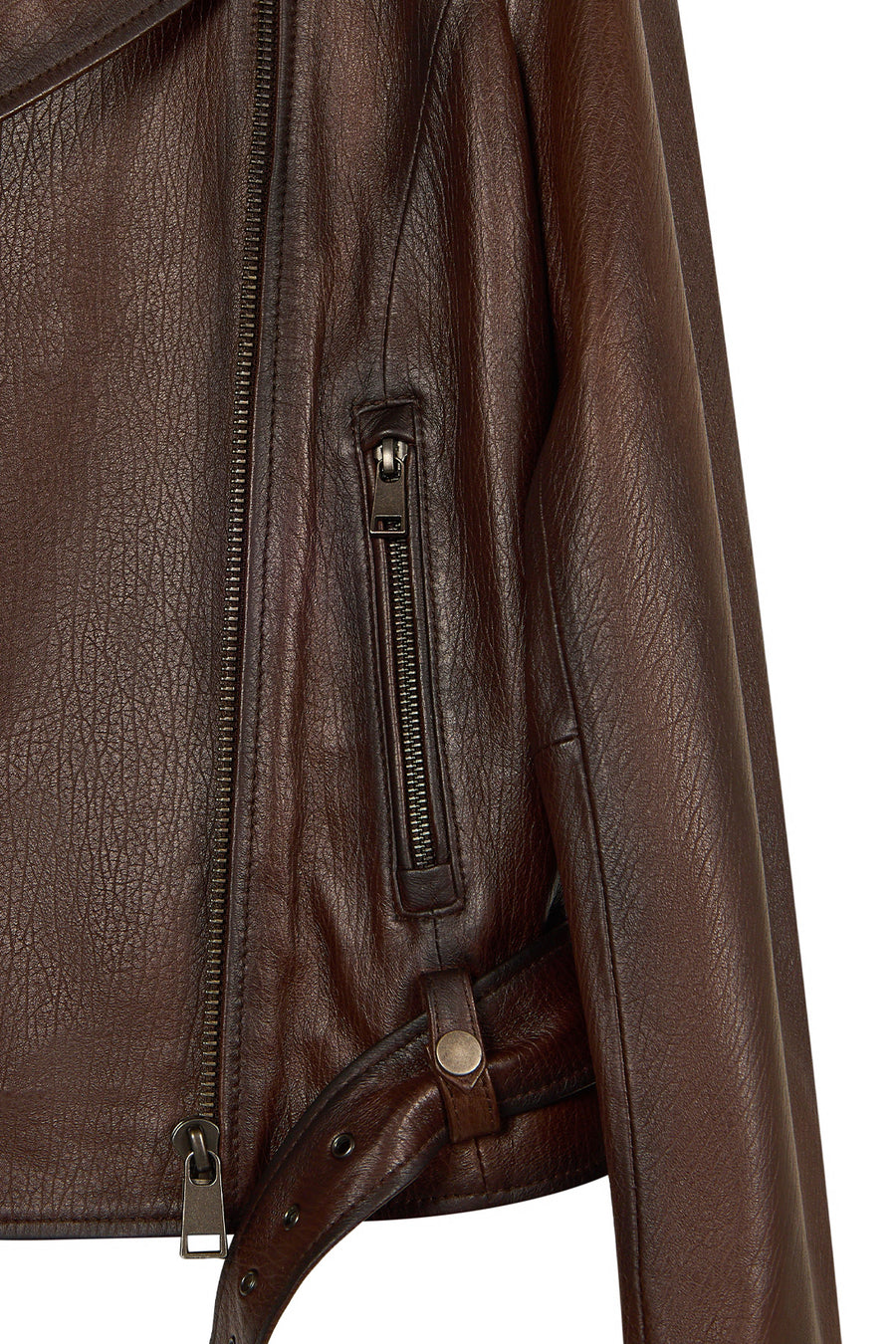 Melody Woman Brown Short Leather Jacket