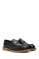 Men's Black Leather Classic Loafer | Derimod