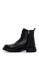 Men's Black Zippered Casual Leather Boots | Derimod