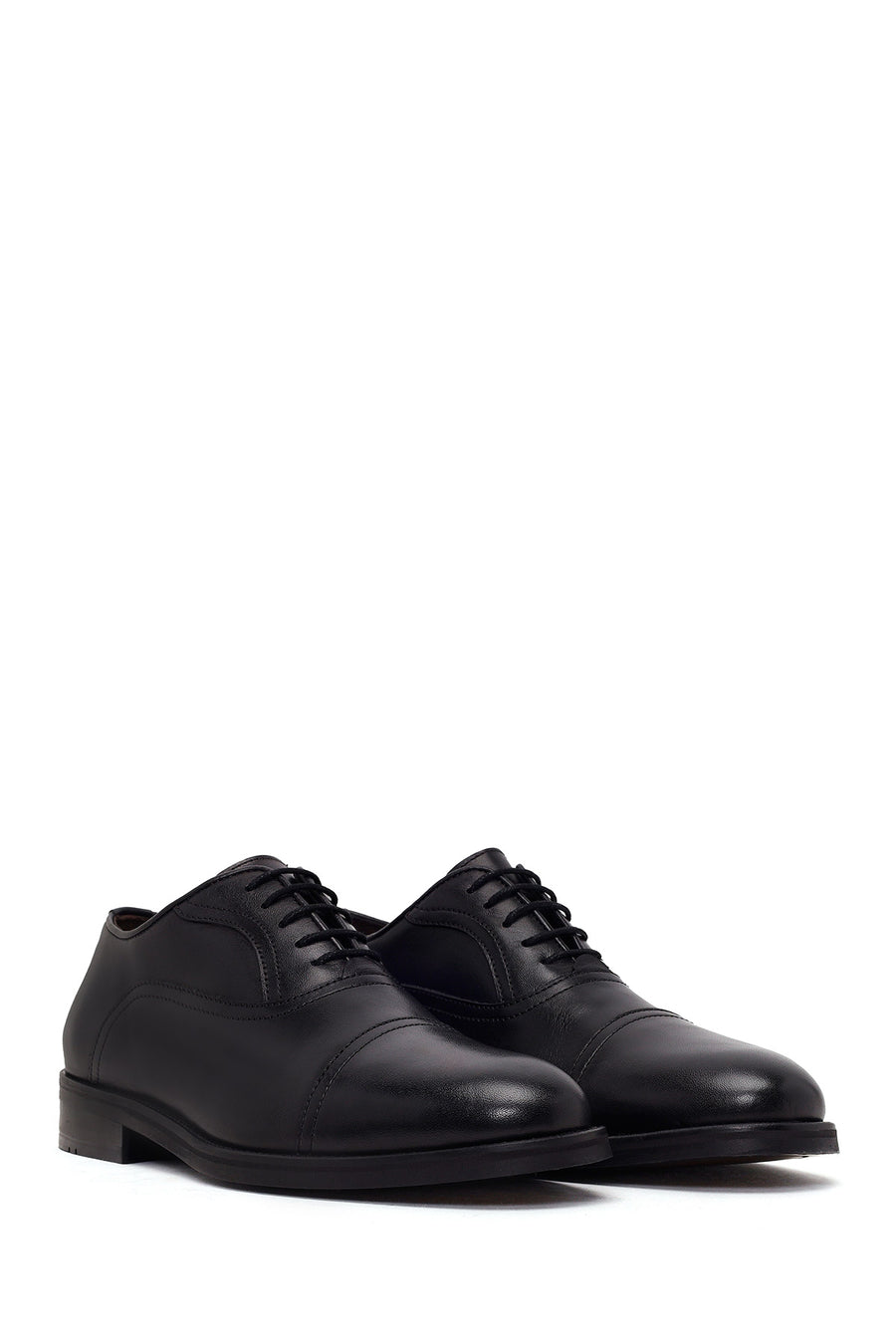 Male Black Lace-up Leather Casual Shoes