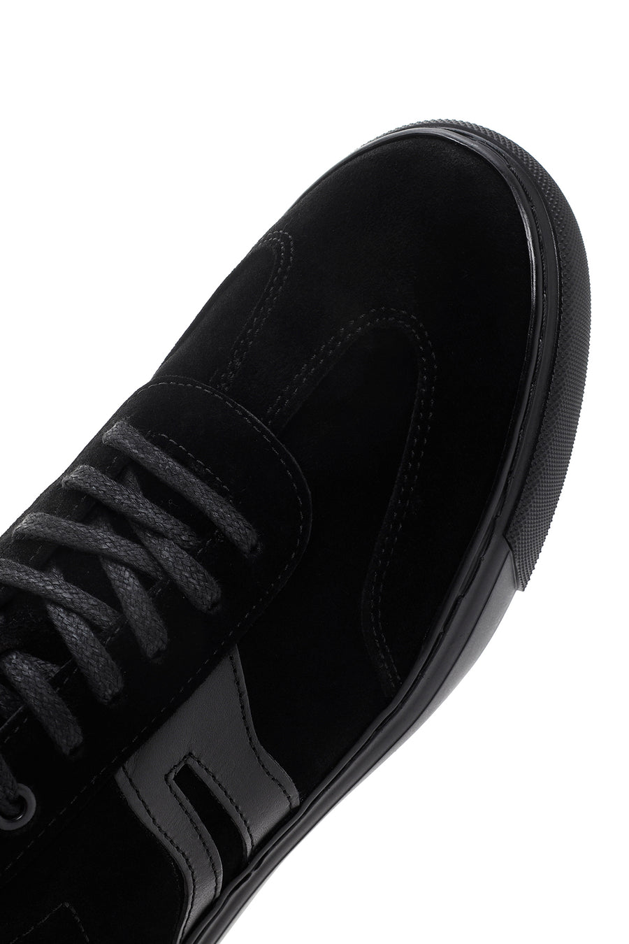 Men's Black Suede Leather Sneaker