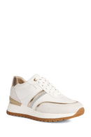 Geox Women's White Desya Thick Soled Leather Sneaker | Derimod