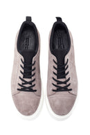 Erkek Vizon Süet Deri Sneaker | Derimod