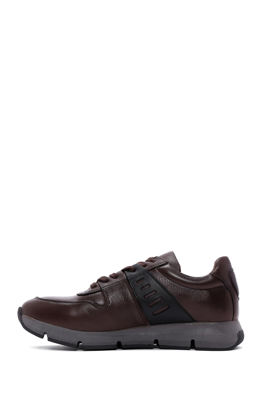 Men's Brown Leather Casual Sneaker 23WFD688118 | Derimod