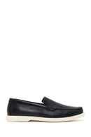 Male Black Leather Casual Loafer | Derimod