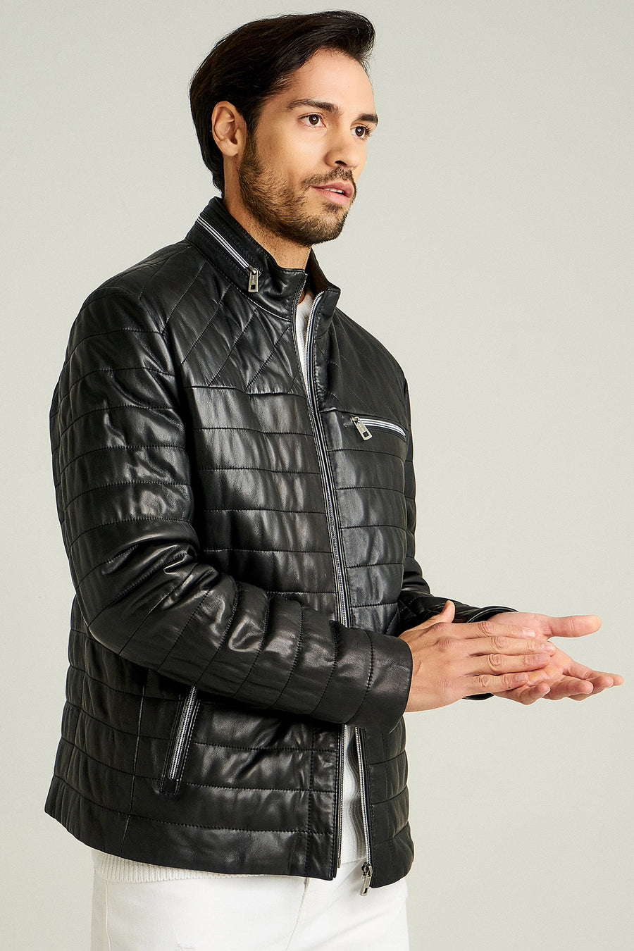 Falcao Men's Leather Jacket 18WGD6298ZR | Derimod