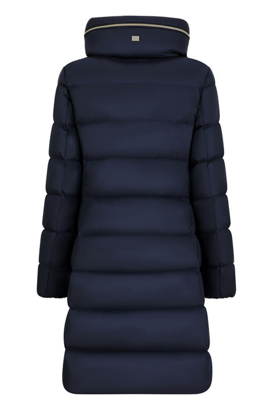 Geox Kadın Lacivert Charlene Slim Fit Kapüşonlu Uzun Mont