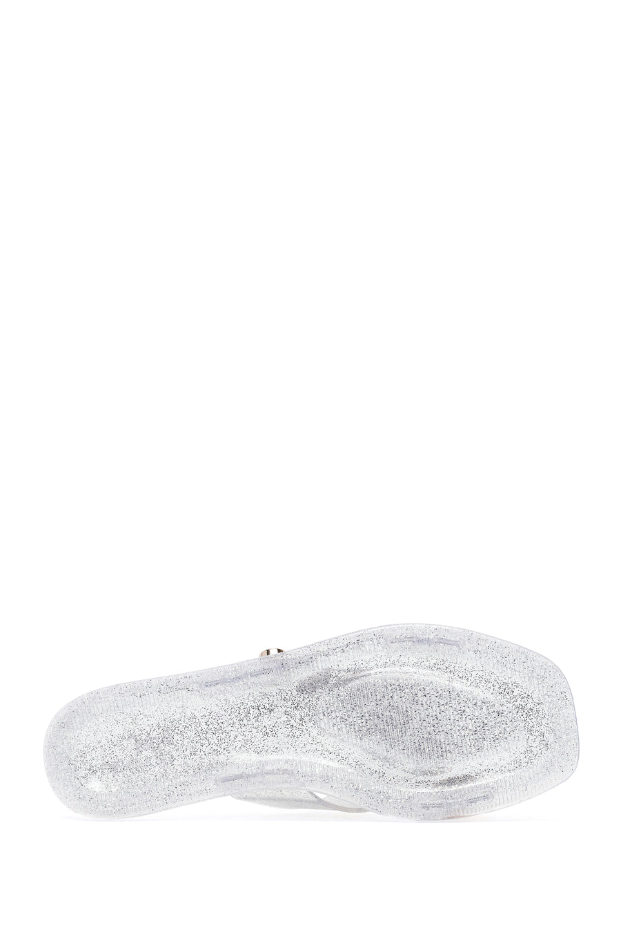 Woman Transparent Rhinestone Jelly Slipper