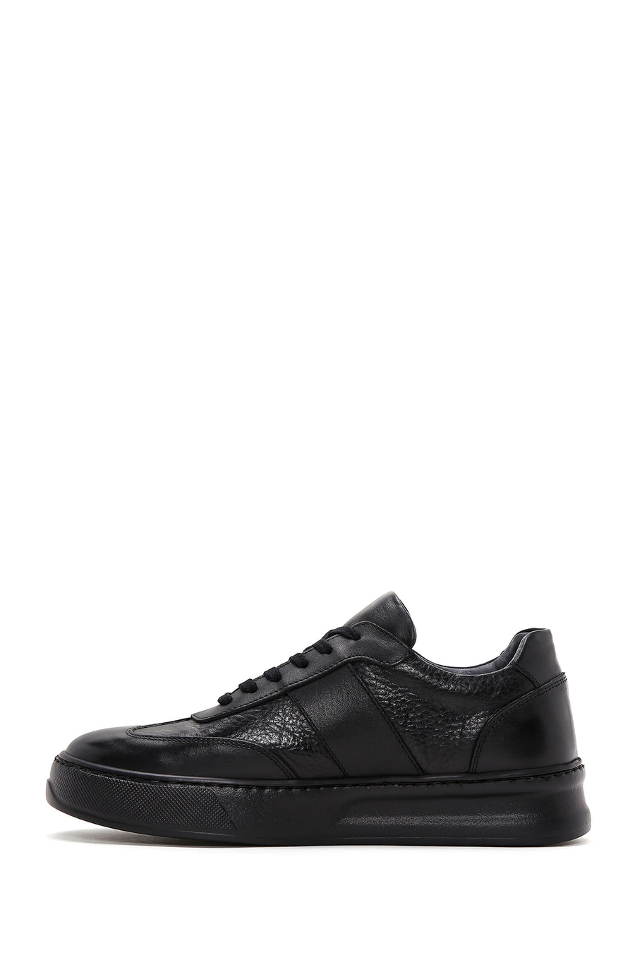 Erkek Siyah Deri Sneaker